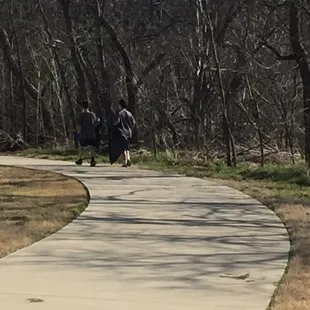 Picking up trash with the troop.