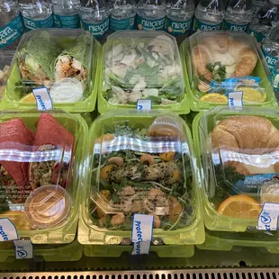 Grab n go case - salads and cold sandwiches