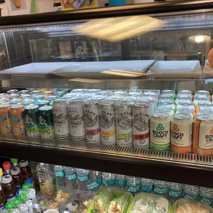 Beer and hard kombucha choices