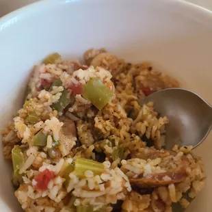 Jambalaya in a bigger bowl.