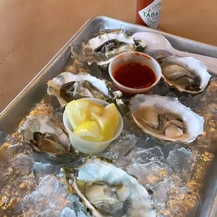 Half dozen oysters