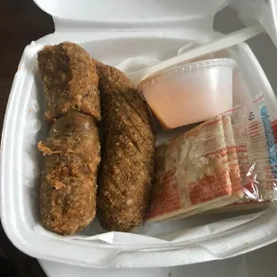 Deep-fried boudin