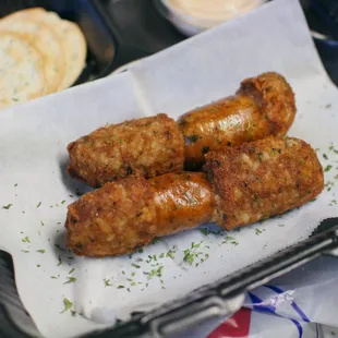 People come far and wide for our Deep Fried Boudin!