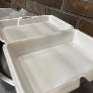 Styrofoam container when I asked for a container for liquids