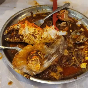 a plate of food on a table