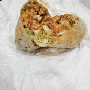 Bbq bacon chicken wrap