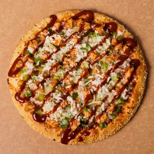 BBQ Chicken Pizza:- 
Savor the Smoky and Sweet Flavors of our BBQ Chicken, Green Peppers, Onion, BBQ Sauce, Mozzarella Cheese and