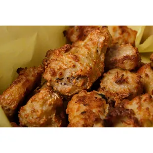 Get your game face on with our Chicken Wings--crispy, juicy, and side of your favorite sauce. Perfect for sharing (or not)!