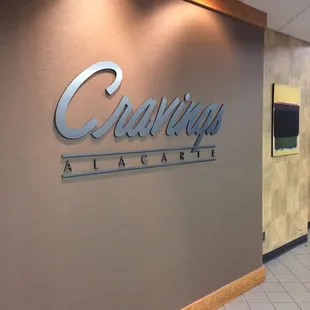 the entrance to the restaurant