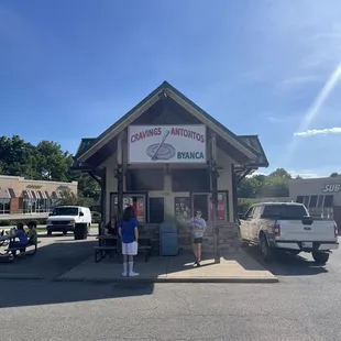 Outside and some seating