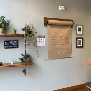 a no wifi sign on the wall