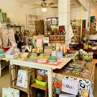 a room full of crafting supplies