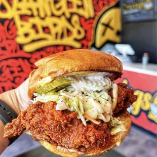 Come and try our Sandwich combo. 24 hour marinated chicken that comes out very tender and juicy. All combos come with fries and a drink.