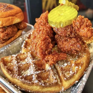 Chicken and waffles