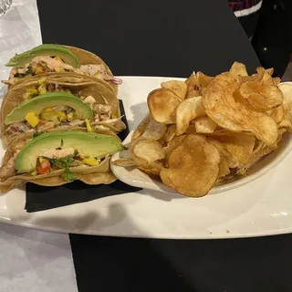 Mango Pineapple Mahi Tacos