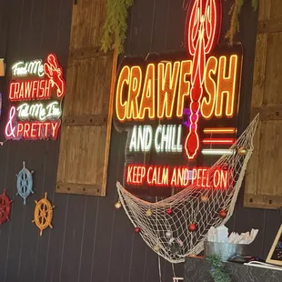 Excellent neon sign inside!