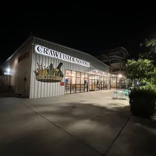 Crawfish and noodles  at the Marketplace