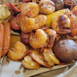 Little Daddy&apos;O with extra half pound of shrimp.
