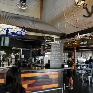 the interior of a restaurant