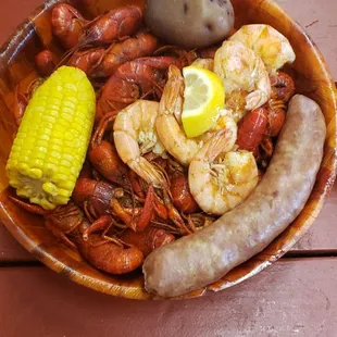 a plate of food on a table