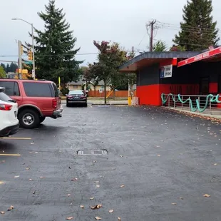 cars parked in a parking lot