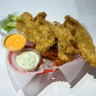 Catfish with sweet potato fries