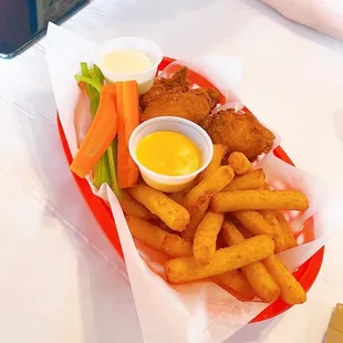 2 combo appetizer: yuca fries &amp; Cajun wings