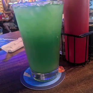 Such a fun and creative cocktail menu. This Malibu gem brought me back to my college days!