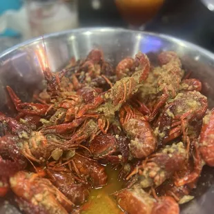 2lbs of crawfish $11 per pound frozen.