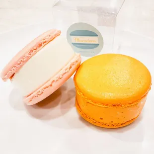 Lychee and Thai tea macaron ice cream from Macadons. 5/5. IG: @take.a.bite.with.me