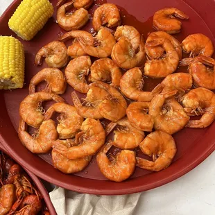 Boiled shrimp with LA Hot