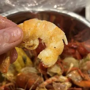 Mushy head-on shrimp