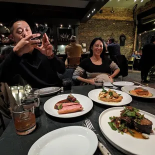 Inside. Dining room. The plating here is superb. Great presentation all around.