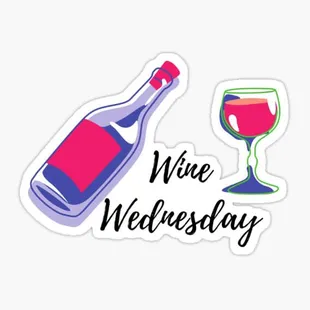 a wine wednesday sticker