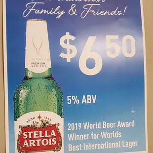 a poster for stella artois