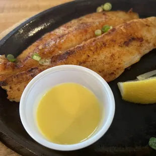 Grilled catfish with Cajun potatoes and green beans Chargrilled C-Fish Lunch 10-3 ONLY Chargrilled C-Fish Lunch 10-3 ONLY