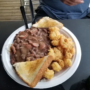Red beans, rice and shrimp