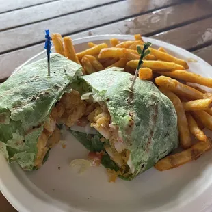 Fried shrimp wrap