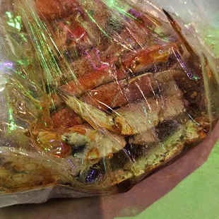 Dungeness crab with their special seasoning.