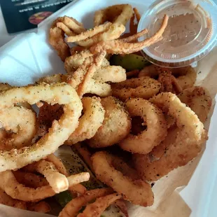Calamari - pretty good. I liked the seasoning.