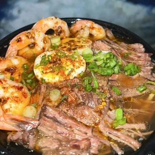 Brisket n Shrimp Yakamein