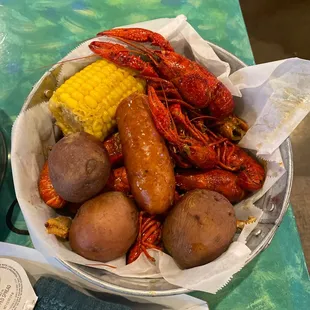 Craw so what do I call this but I called us know the crawfish meal.