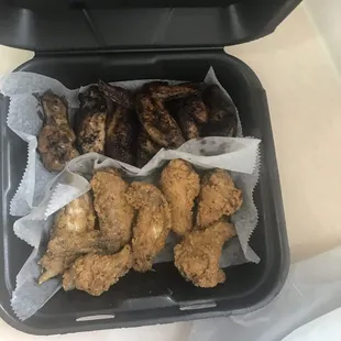 Jerk wings and lemon pepper wings