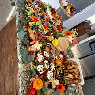 a variety of food on a kitchen counter