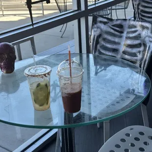 Cucumber lemonade &amp; Strawberry Mango Smoothie