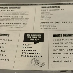 Drink Menu