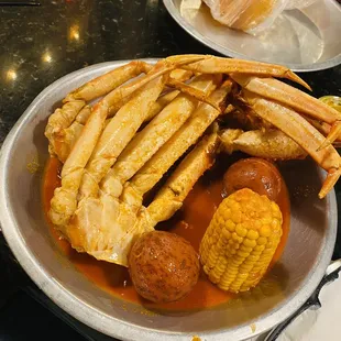 1LB snow crab. I got the spiciest all ways! Wish me luck!