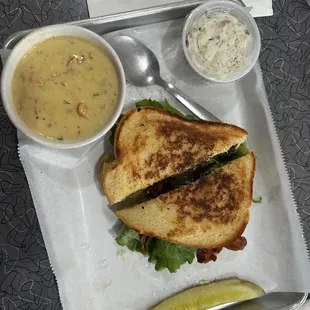 BLT with Creamy Jalapeño soup