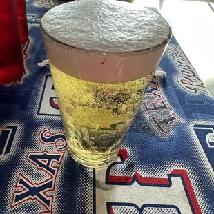 My "dressed" beer. I said oh man that was suppose to be dressed she said it was it just fell in