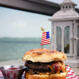 Burger with a view